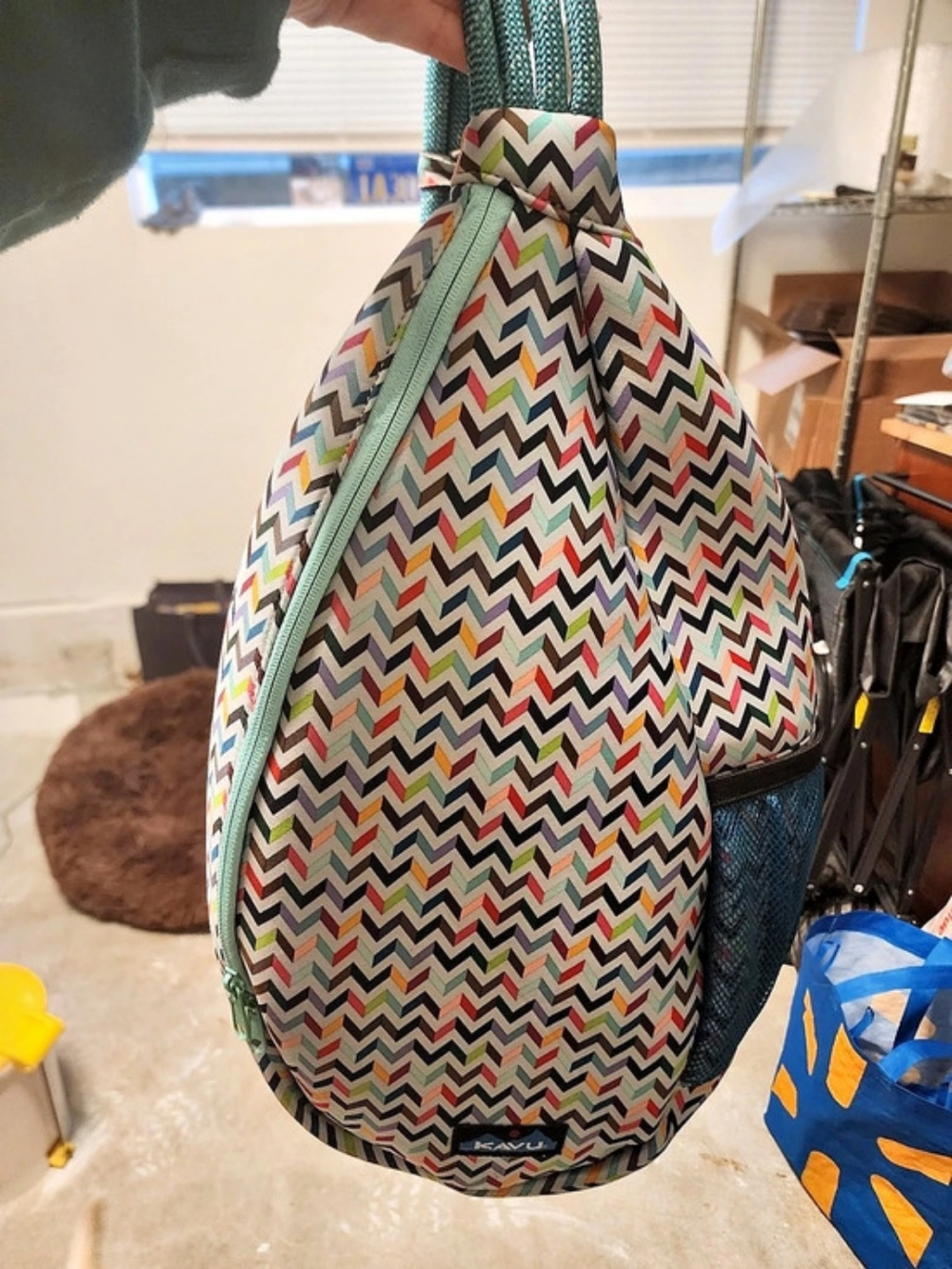 Kavu Rope Bag Multicolor Geometric Backpack - Picture 1 of 2